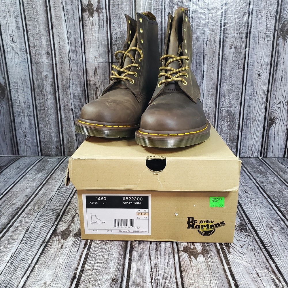 Dr Martens Men's 1460 8-Eye Combat Boots Crazy Horse Aztec 11822200 Size 13